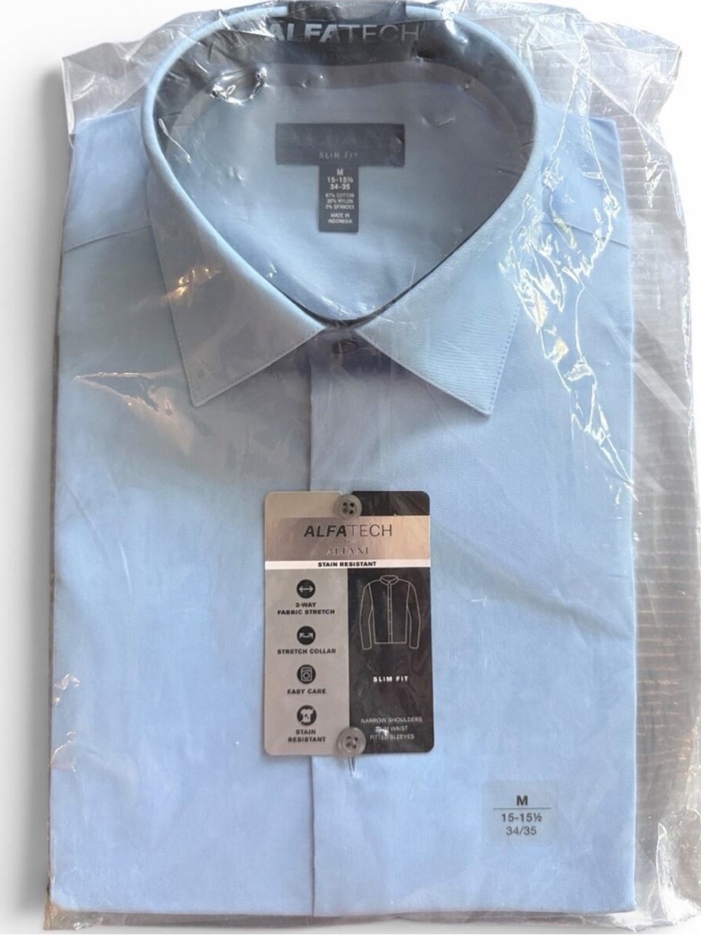 Alfatech Light Blue Men's Dress Shirt - Slim Fit | NWT